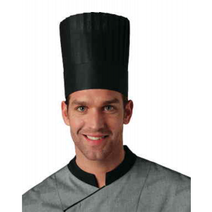 Chapéu de chef preto descartavel ajustavel higienico chef de cozinha
