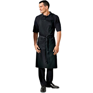 Avental de peito preto chef confeiteiro restaurante bar cafeteria sorveteria