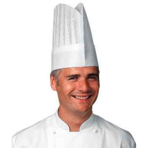 Chapeu branco tnt descartavel ajustavel higienico chef de cozinha 